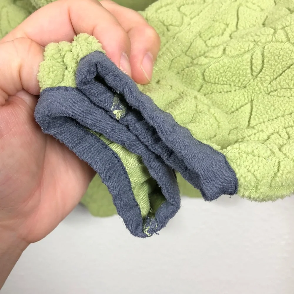 Vtg Columbia Fleece Jacket Green Flowers L - Picture 5 of 8